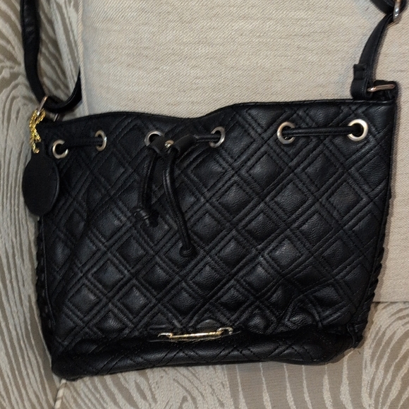 Versace 19.69 Handbags - Versace 19.69 Black Quilted Vegan Leather Crossbody Bag